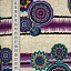 Ткань хлопок пэчворк фиолетовый бежевый разноцветные, необычные геометрия, ALFA (арт. 229493)