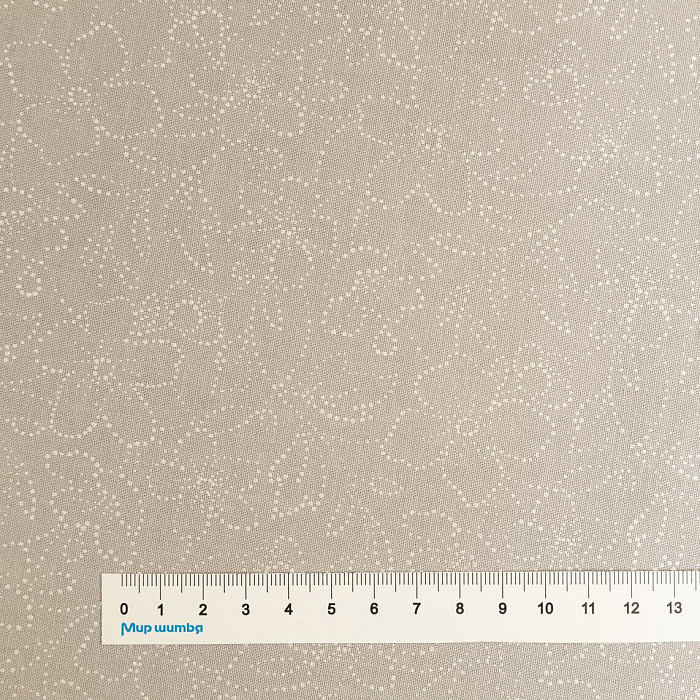 Ткань хлопок пэчворк серый, цветы, Maywood Studio (арт. AL-12336)