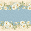 Ткань хлопок пэчворк бежевый бирюзовый, полоски цветы, Maywood Studio (арт. 177491)