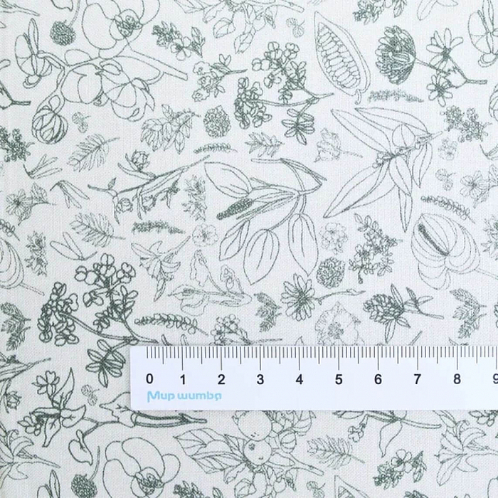 Ткань хлопок пэчворк бежевый, цветы, P&B (арт. 4899 LG)