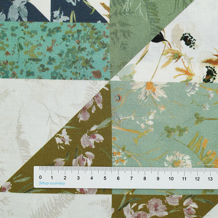 Ткань хлопок пэчворк разноцветные, ложный пэчворк, Windham Fabrics (арт. AL-12336)