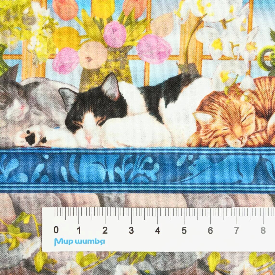 Ткань хлопок для пэчворка разноцветные, животные, Blank Quilting (арт. 5416-11)