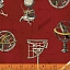 Ткань хлопок для пэчворка красный, путешествия космос и планеты, Windham Fabrics (арт. 42560-1)