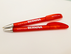 Ручка шариковая с логотипом Bernina красный корпус
