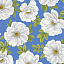 Ткань хлопок пэчворк голубой, цветы, Benartex (арт. 9490-54)