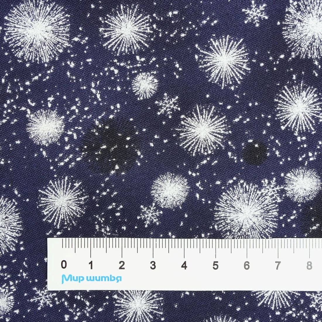 Ткань хлопок для пэчворка синий, металлик, Stof (арт. 5416-11)
