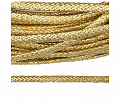 Шнур отделочный плетеный, 6 мм, золото