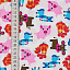 Ткань хлопок пэчворк разноцветные, детская тематика животные, ALFA (арт. AL-6867)