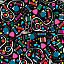 Ткань хлопок пэчворк черный разноцветные, , Henry Glass (арт. 226610)