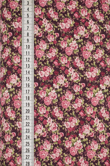Ткань хлопок пэчворк розовый сиреневый, мелкий цветочек, ALFA Z DIGITAL (арт. 224318)