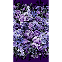 Панель 100% хлопок [FLEUR-CD8876-PURPLE] размер принта 60 см