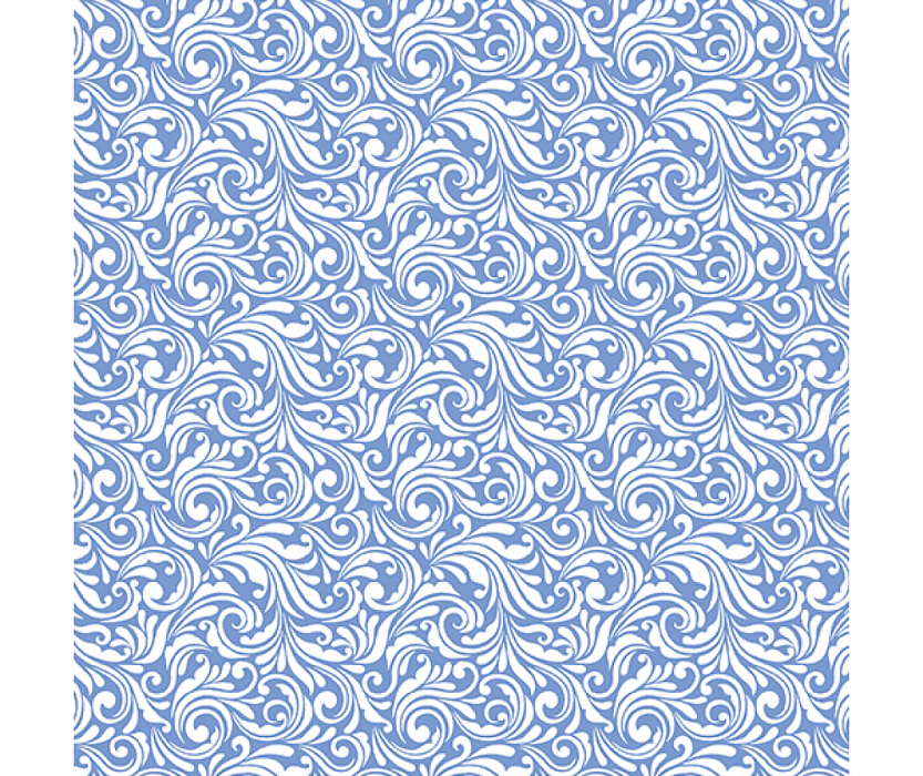 Ткань хлопок пэчворк голубой, фактура завитки флора, Benartex (арт. 9496-54)