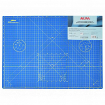 Коврик раскройный двусторонний ALFA AF-A2Blue 60 х 45 см цвет синий 2 мм