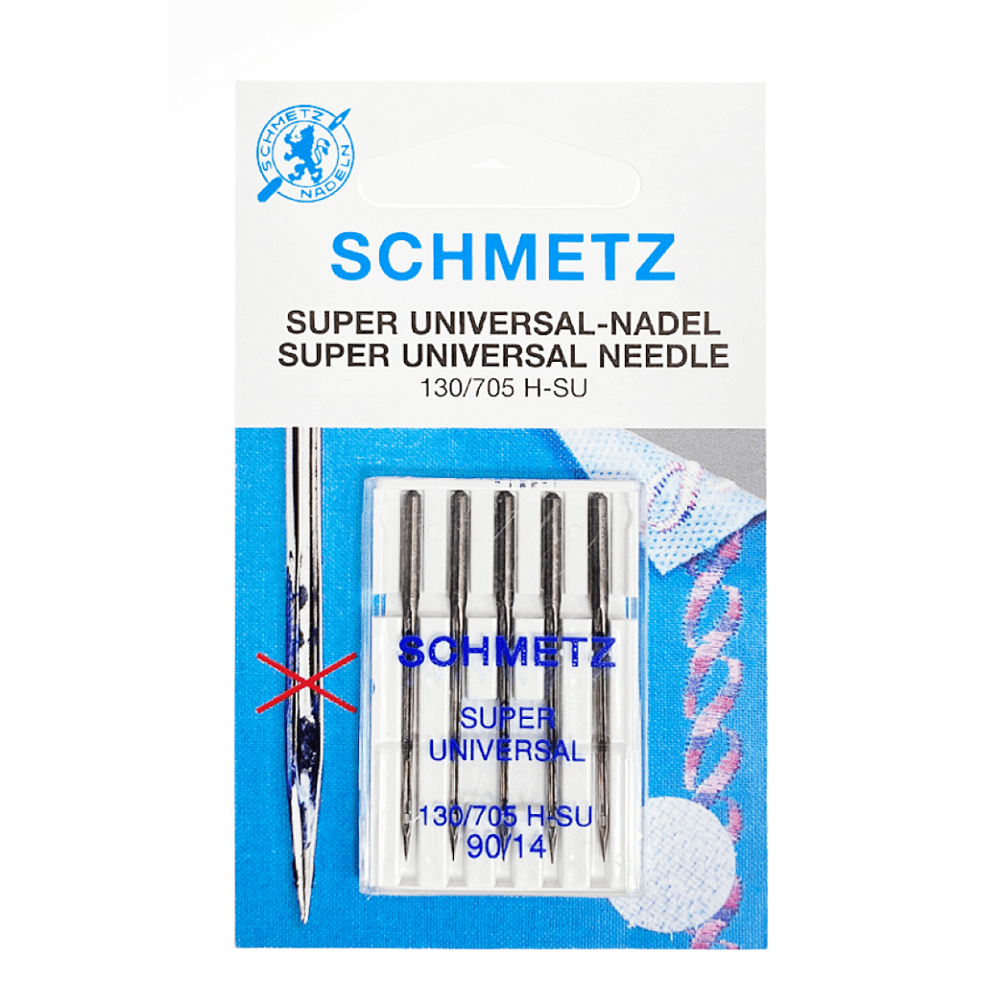Иглы стандартные с покрытием антиклей Schmetz № 90