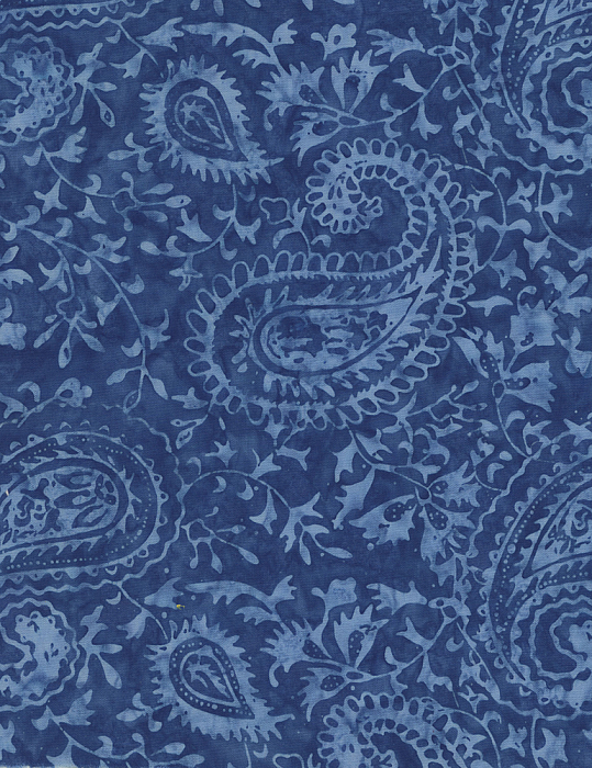 Ткань хлопок пэчворк синий голубой, пейсли батик, Timeless Treasures (арт. 235526)