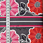 Ткань хлопок пэчворк серый, цветы бордюры, ALFA (арт. AL-10881)