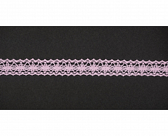 Кружево вязаное хлопковое Alfa AF-044-020 12 мм розовый