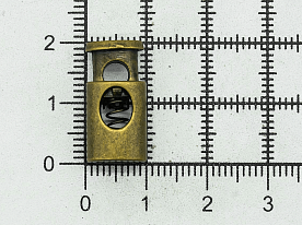 Зажим металлический Цилиндр 2 шт. 20 х 10 мм латунь