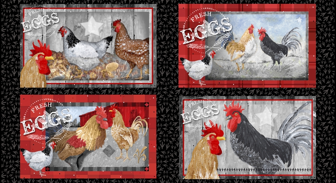 Ткань хлопок для пэчворка красный черный серый, , Blank Quilting (арт. 249689)