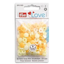 Кнопки Prym 393503 Love Color Snaps Mini пластик 9 мм желтый