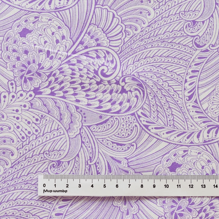 Ткань хлопок пэчворк сиреневый, птицы и бабочки флора, Benartex (арт. 10232-60)