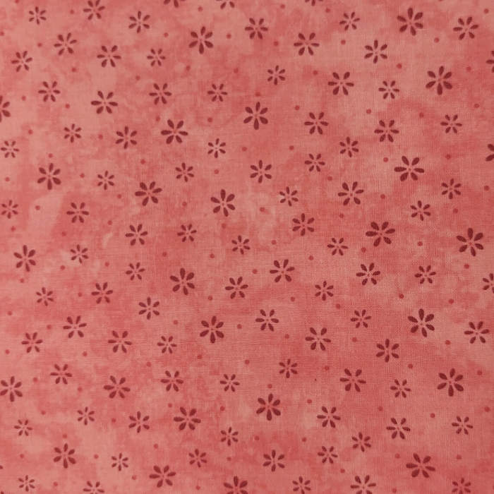 Ткань хлопок пэчворк красный, цветы, Henry Glass (арт. AL-12336)