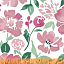 Ткань хлопок пэчворк розовый, цветы, Windham Fabrics (арт. 51321-2)
