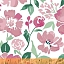 Ткань хлопок для пэчворка для одежды розовый, цветы, Windham Fabrics (арт. 51321-1)