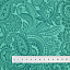 Ткань хлопок пэчворк бирюзовый, пейсли, Benartex (арт. 425645B)