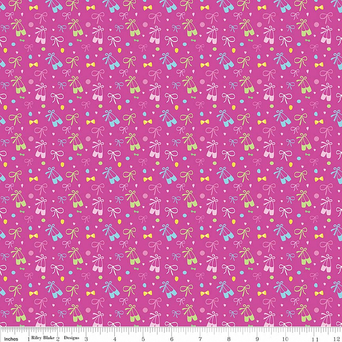 Ткань хлопок пэчворк розовый, детская тематика, Riley Blake (арт. C6953-PINK)