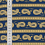 Ткань хлопок пэчворк желтый синий, полоски бордюры пейсли, ALFA (арт. 232280)