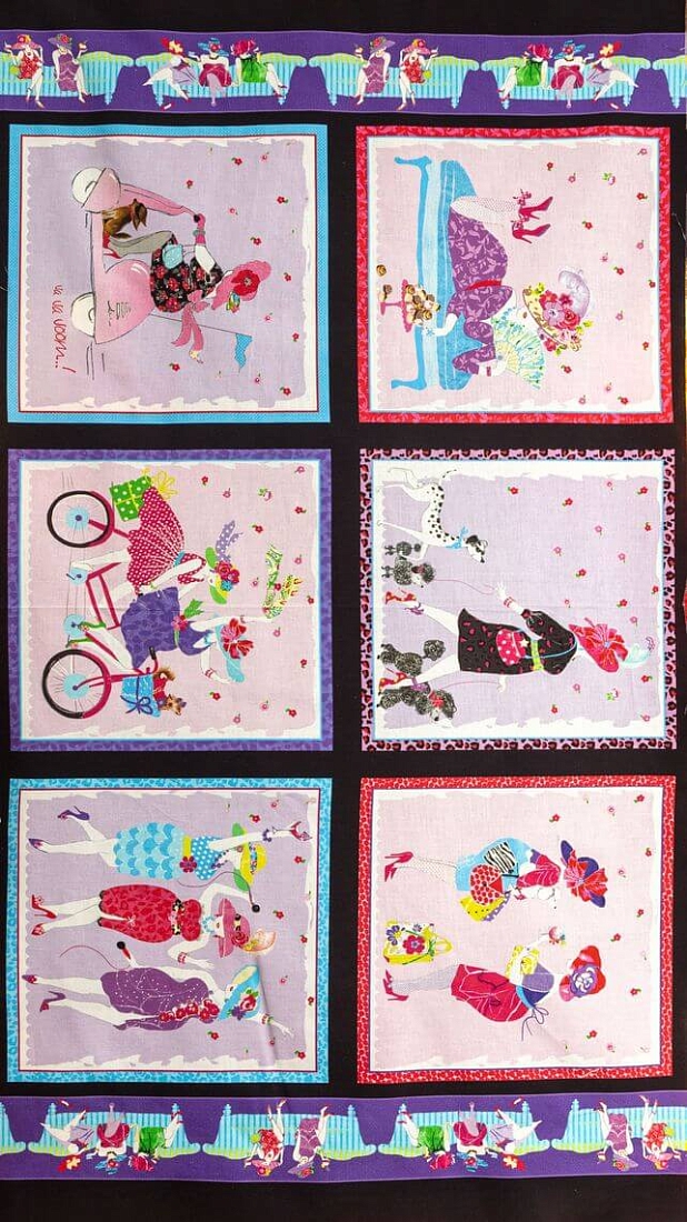Ткань хлопок для пэчворка сиреневый, необычные, Blank Quilting (арт. 5416-11)
