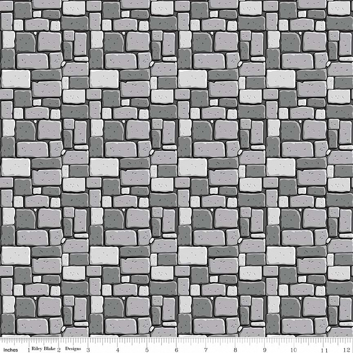 Ткань хлопок пэчворк серый, необычные геометрия, Riley Blake (арт. C7664-GRAY)