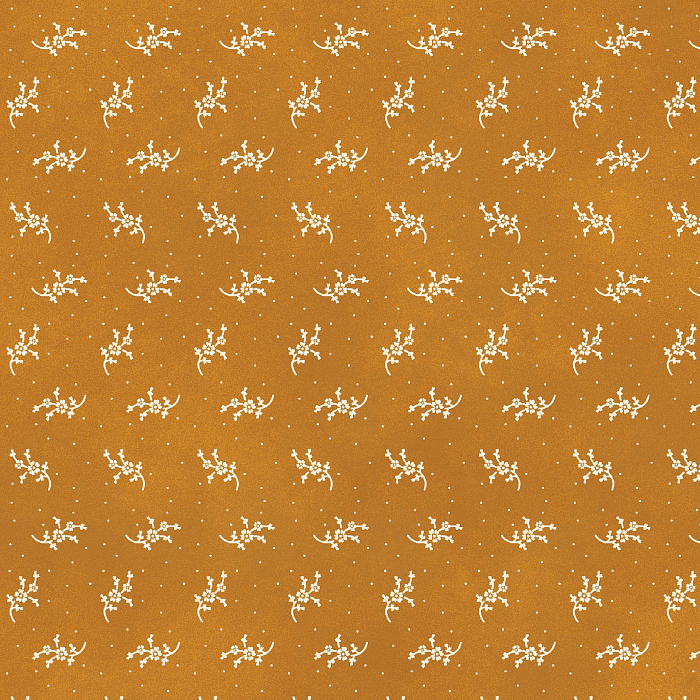 Ткань хлопок пэчворк оранжевый, мелкий цветочек, Henry Glass (арт. 216007)