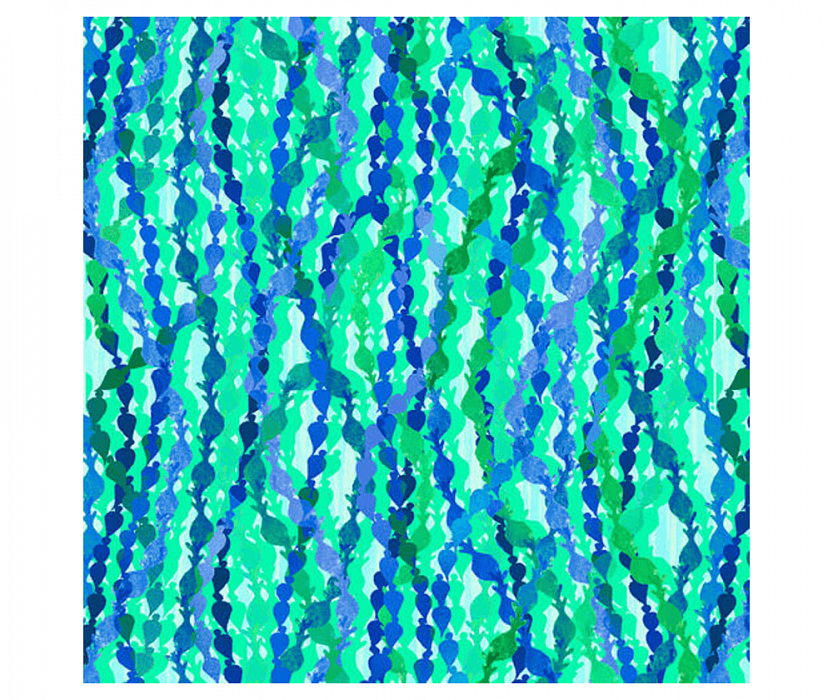 Ткань хлопок пэчворк зеленый, морская тематика, Studio E (арт. 5788-76)
