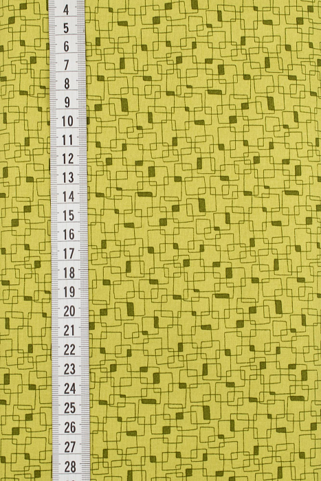 Ткань хлопок пэчворк зеленый, геометрия, ALFA (арт. 234750)