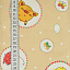 Ткань хлопок пэчворк желтый бежевый, детская тематика животные, ALFA (арт. 229479)