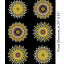 Ткань хлопок пэчворк желтый черный, необычные, Benartex (арт. 244819)