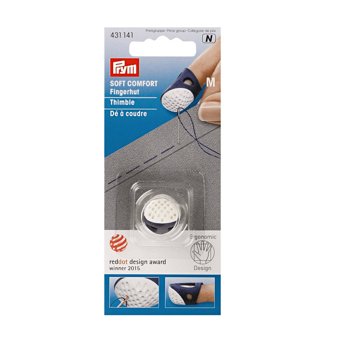 Наперсток Prym 431141 «Ergonomics» пластик размер 15 мм