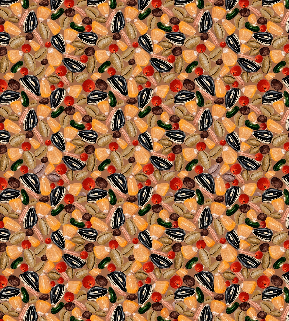 Ткань хлопок для пэчворка коричневый, еда и напитки необычные, Blank Quilting (арт. 249702)