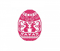Дизайн для вышивки крестиком «Пасхальное яйцо»