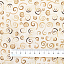 Ткань хлопок пэчворк бежевый, завитки, P&B (арт. 4868 NE)
