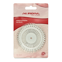 Булавки портновские Aurora AU-3023 на круге 40 шт.