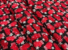 Ткань 100% хлопок [1287-98 BLACK\RED]