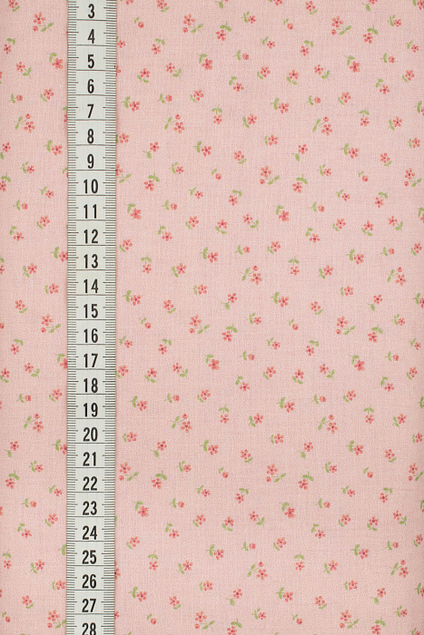 Ткань хлопок пэчворк розовый, мелкий цветочек, ALFA Z DIGITAL (арт. 224234)