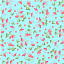 Ткань хлопок для пэчворка для одежды бирюзовый, животные, Blank Quilting (арт. 1266-11)
