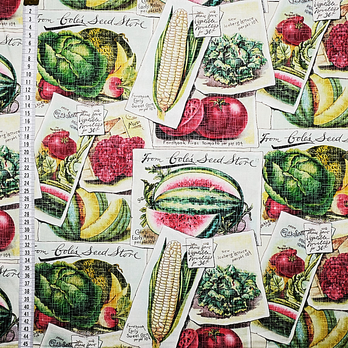 Ткань хлопок пэчворк разноцветные, надписи еда и напитки, Windham Fabrics (арт. 38911-x)