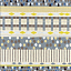 Ткань хлопок пэчворк желтый бежевый серый, полоски бордюры геометрия, Lecien (арт. 231786)
