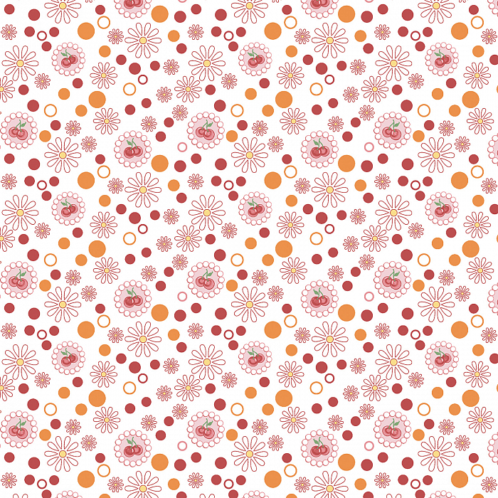 Ткань хлопок пэчворк розовый, цветы ягоды и фрукты, Benartex (арт. 0143710B)