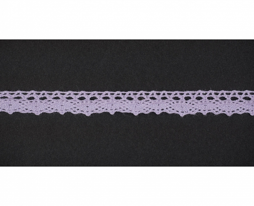 Кружево вязаное хлопковое Alfa AF-015-027 10 мм св.фиолетовый